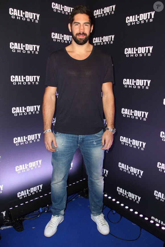 Nikola Karabatic lors de la soirée de lancement de Call of Duty : Ghosts (disponible le 5 novembre 2013) le 4 novembre 2013 au Yoyo, au Palais de Tokyo, à Paris.