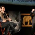 Orlando Bloom, Richard Armitage et Anderson Cooper lors de l'événement mondial Le Hobbit : La Désolation de Smaug à New York le 4 novembre 2013.