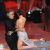 Andrea Bocelli dans le "Danse avec les stars" italien avec sa partenaire Nancy à Rome le 2 novembre 2013.