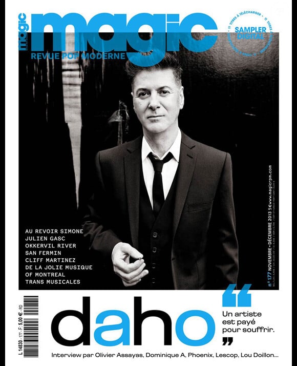Etienne Daho en couverture de Magic, en kiosques le 31 octobre 2013.