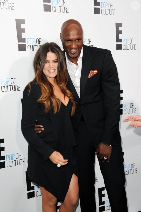 Khloe Kardashian et Lamar Odom ç la soirée E! Pop of culture, à New York, le 30 avril 2012.