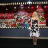 Gwyneth Paltrow inaugure les vitrines de Noël du Printemps Haussmann décorées cette année en partenariat avec la maison Prada. Paris, le 07 novembre 2013.