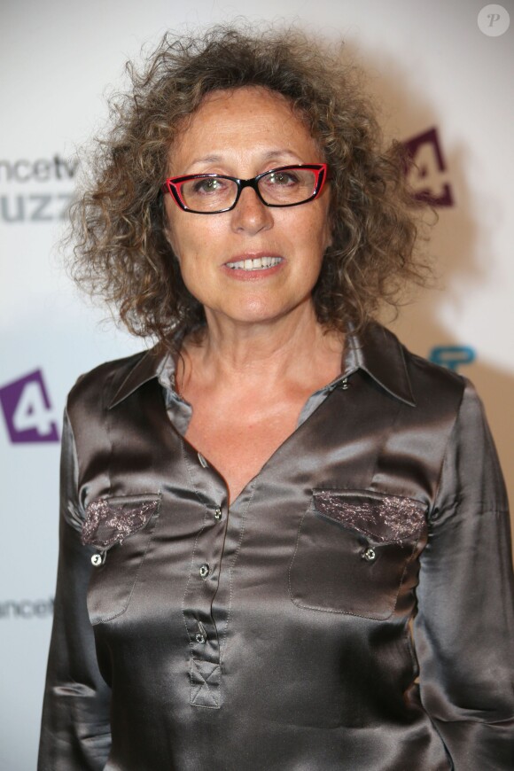 Mireille Dumas à la conférence de presse de rentrée de France TV au Palais de Tokyo le 27 août 2013.
