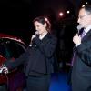 Exclusif - Virginie Ledoyen (ambassadrice de la marque) et Serge Naudin, le president de BMW France lors de l'Electro Night pour le lancement de la BMWi3 au pavillon Cambon, Paris, le 13 novembre 2013.