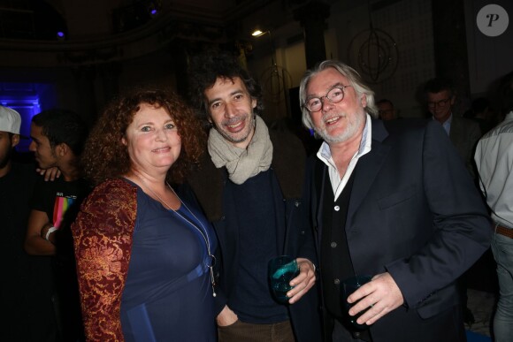 Exclusif - Eric Elmosnino, Christian Rauth et Valérie Mairesse lors de l'Electro Night pour le lancement de la BMWi3 au pavillon Cambon, Paris, le 13 novembre 2013.