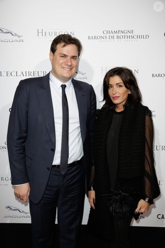 Jenifer et Benjamin Cymerman lors du lancement des illuminations du Faubourg Saint-Honoré à Paris, le 14 novembre 2013