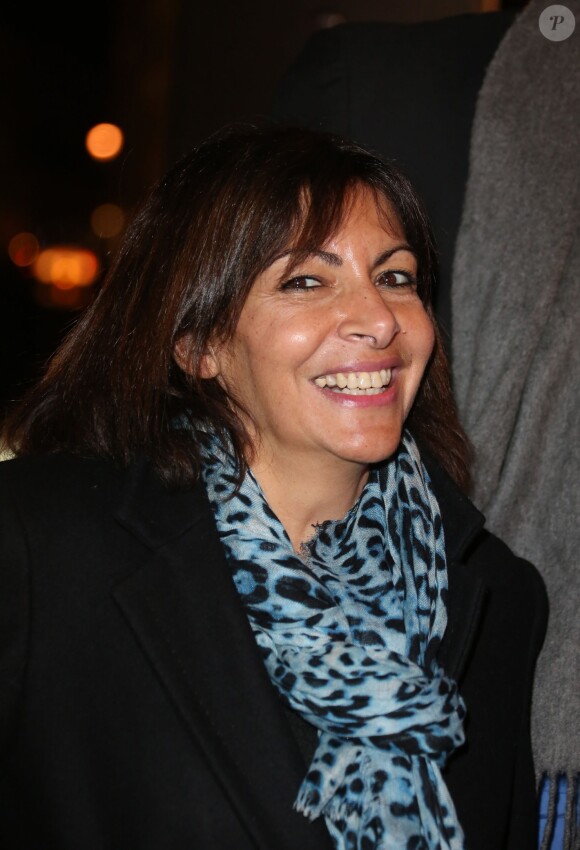 Anne Hidalgo lors du lancement des illuminations du Faubourg Saint-Honoré à Paris, le 14 novembre 2013