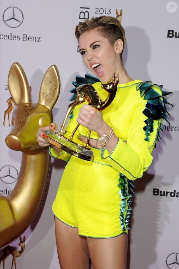 Miley Cyrus lors de la cérémonie des Bambi Awards à Berlin en Allemagne, le 14 novembre 2013.