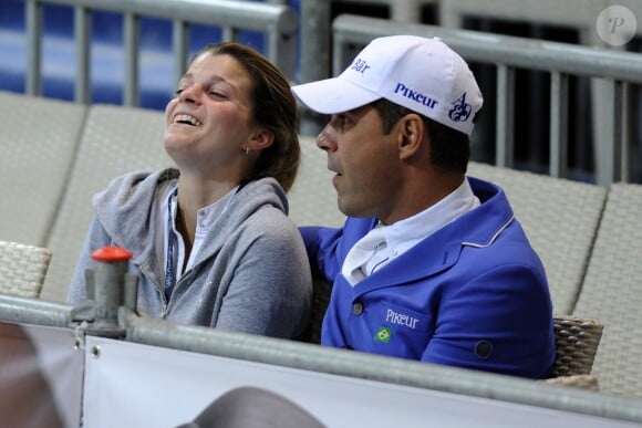 Athina Onassis et son mari Alvaro de Miranda, toujours aussi amoureux et unis par leur passion du jumping, à Vérone, le samedi 9 novembre 2013.