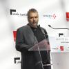 Luc Besson lors de la conférence de presse de l'inauguration de la Cité du cinéma le 21 septembre 2012 à Saint-Denis en Ile-de-France