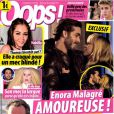 Couverture du magazine Oop's ! en kiosques ce 15 novembre 2013. Enora Malagré s'affiche avec son nouveau compagnon, Gianni Giardinelli