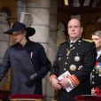 La princesse Charlene et le prince Albert II lors de la célébration de la Messe d'action de grâce et du Te Deum à la Cathédrale de Monaco à l'occasion de la fête nationale, le 19 novembre 2013