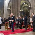 Le prince Albert II, la princesse Charlene, la princesse Caroline de Hanovre et la princesse Stéphanie de Monaco lors de la célébration de la Messe d'action de grâce et du Te Deum à la Cathédrale de Monaco à l'occasion de la fête nationale, le 19 novembre 2013