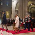 La princesse Charlene, la princesse Caroline de Hanovre et la princesse Stéphanie de Monaco lors de la célébration de la Messe d'action de grâce et du Te Deum à la Cathédrale de Monaco à l'occasion de la fête nationale, le 19 novembre 2013