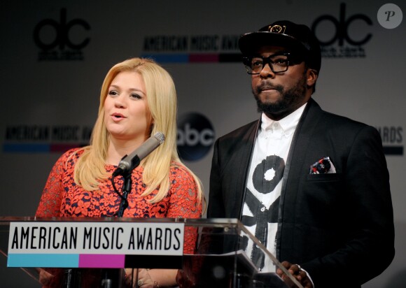 Kelly Clarkson et Will.I.Am à New York, le 10 octobre 2013.