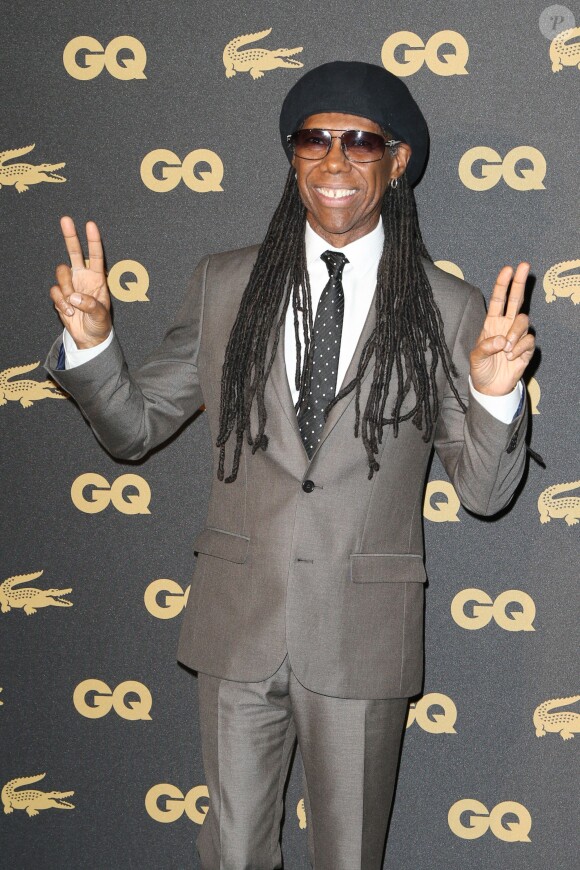 Nile Rodgers, prix spécial, lors de la soirée des GQ awards à Paris au musée d'histoire naturelle le 20 novembre 2013
