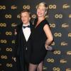 Alex Lutz et Maitena Biraben, lors de la soirée des GQ awards à Paris au musée d'histoire naturelle le 20 novembre 2013
