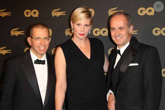 Jonathan Newhouse, Maitena Biraben et Xavier Romatet, lors de la soirée des GQ awards à Paris au musée d'histoire naturelle le 20 novembre 2013