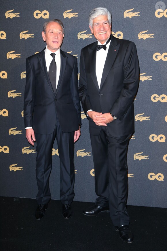 Bertrand Delanoë et Maurice Lévy, lors de la soirée des GQ awards à Paris au musée d'histoire naturelle le 20 novembre 2013