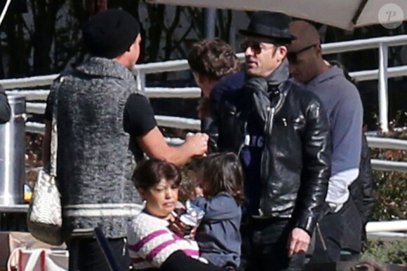 Exclusif - Justin Theroux et Gavin Rossdale lors de l'anniversaire de Susan Downey à San Francisco, le 10 novembre 2013.