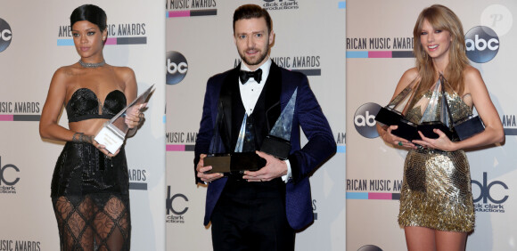 Rihanna, Justin Timberlake et Raylor Swift aux American Music Awards 2013