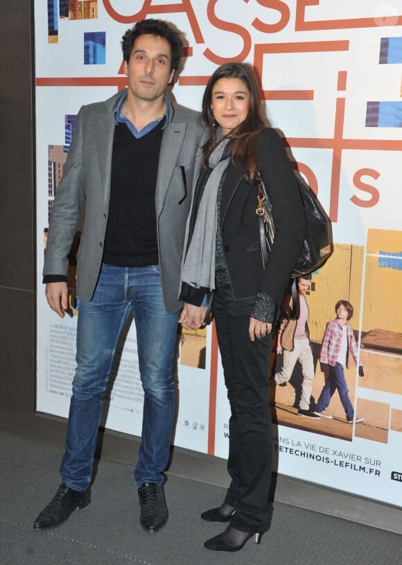 Vincent Elbaz et son amie Fanny lors de l'avant-première du film "Casse-tête chinois" à Paris, le 25 novembre 2013
