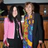 Irène Frain et Edith Cresson lors de la présentation du Dictionnaire universel des créatrices au siège de l'Unesco à Paris, le 22 novembre 2013