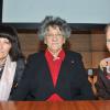 Mireille Calle-Gruber, Antoinette fouque et Béatrice Didier lors de la présentation du Dictionnaire universel des créatrices au siège de l'Unesco à Paris, le 22 novembre 2013