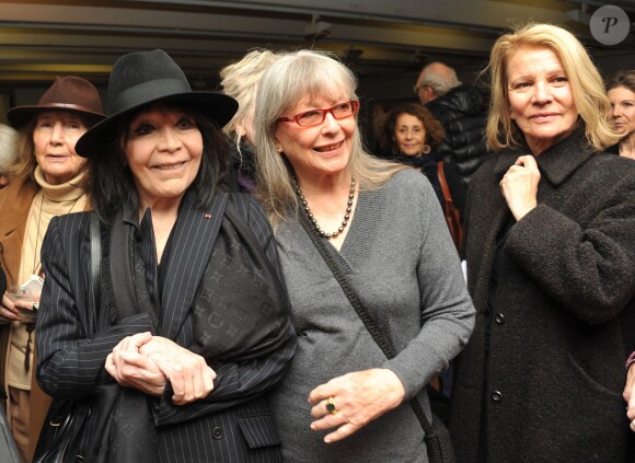 Juliette Greco, Marina Vlady et Nicole Garcia lors de la présentation du Dictionnaire universel des créatrices au siège de l'Unesco à Paris, le 22 novembre 2013