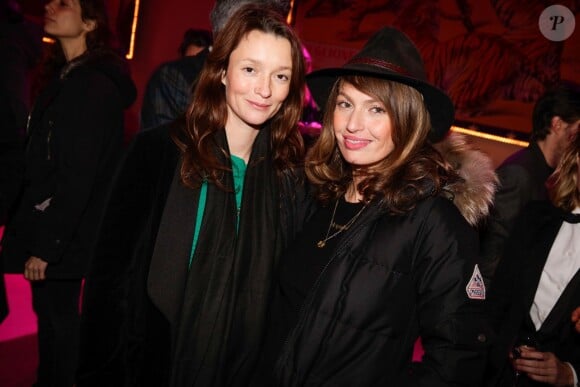Audrey Marnay et Aurélie Saada (du duo Brigitte) à la remise des Prix Fooding 2014 au Cirque d'Hiver à Paris, le 25 novembre 213.