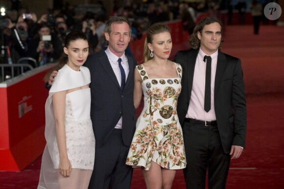 Rooney Mara, Spike Jonze, Scarlett Johansson et Joaquin Phoenix à Rome le 10 novembre 2013.
