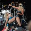 La chanteuse Kesha en concert lors du festival "T In The Park" à Kinross, le 13 juillet 2013.