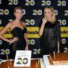 Adriana Cernanova et Adriana Karembeu assistent à la soirée des 20 ans de la marque Wonderbra au Très Honoré. Paris, le 27 novembre 2013.