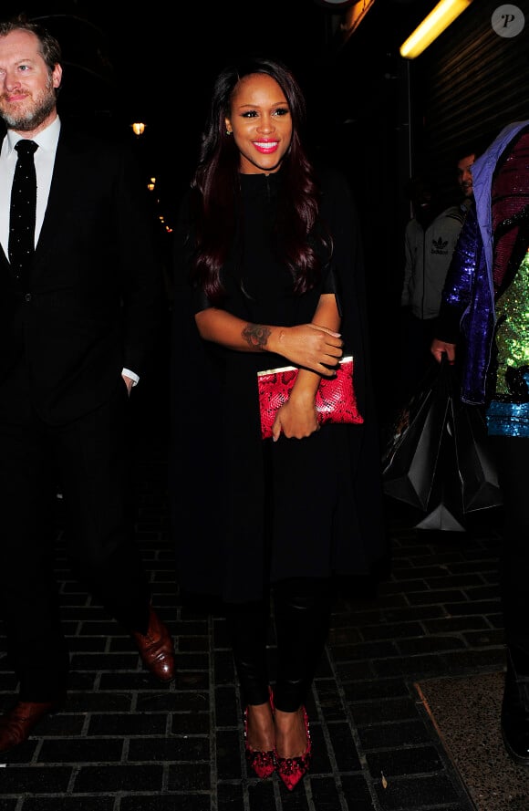 Eve arrive à The Box pour assister à la soirée d'anniversaire de Rita Ora. Londres, le 26 novembre 2013.