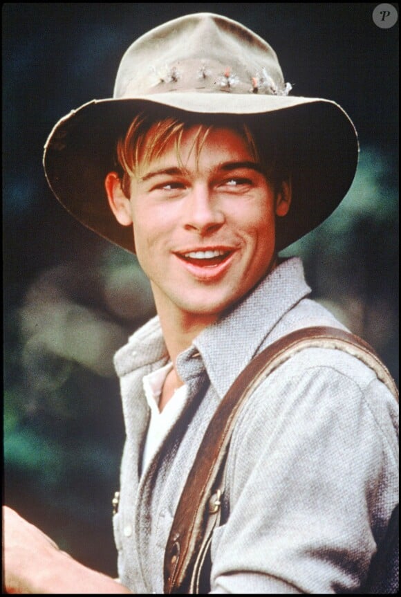 Brad Pitt dans Et au milieu coule une rivière en 1992.