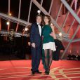 Francois Cluzet en compagnie de sa femme Narjiss lors de la soirée d'inauguration du 13e Festival international du film de Marrakech, le 29 novembre 2013.