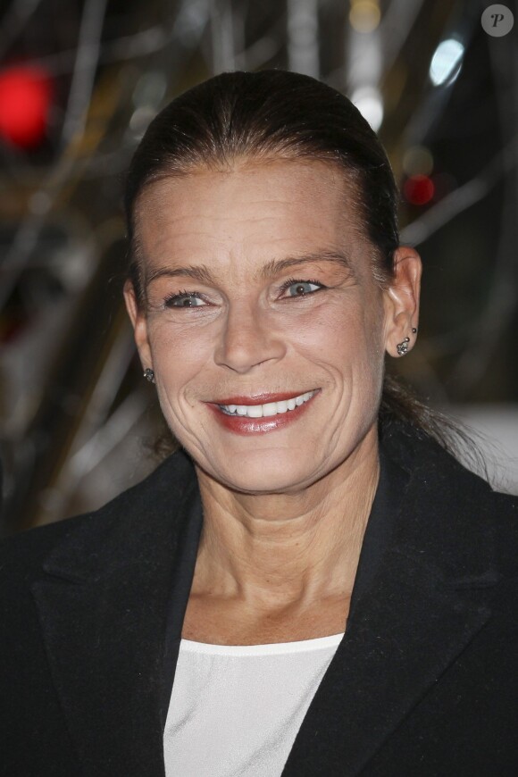 La princesse Stéphanie de Monaco, présidente de Fight Aids Monaco, présidait avec sa fille Pauline Ducruet le gala et la vente aux enchères au profit de l'association de lutte contre le sida, le 1er décembre 2013 au Méridien de Monte-Carlo.