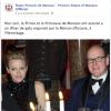 Le prince Albert II de Monaco et la princesse Charlene participaient le 1er décembre 2013 à un dîner de gala organisé par la Maison d'Ecosse, à l'Hermitage.
