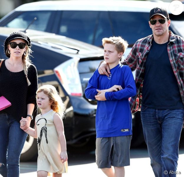 David Boreanaz, son épouse Jaime Bergman et leurs deux enfants Jaden et Bel...