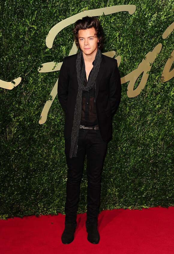 Harry Styles arrive aux British Fashion Awards à Londres le 2 décembre 2013