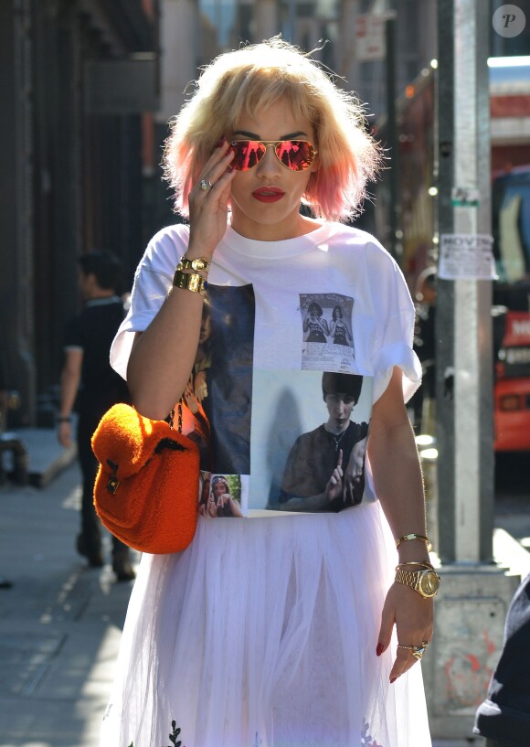Rita Ora dans les rues de New York, le 18 octobre 2013.