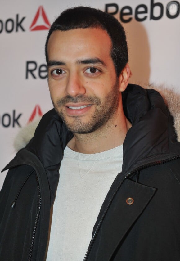 Tarek Boudali à l'inauguration du premier concept store Reebok avenue de l'Opéra à Paris, le 4 décembre 2013.