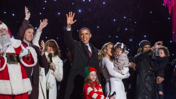 Barack Obama, Michelle et leurs filles, Mariah Carey et Monroe : Noël commence !