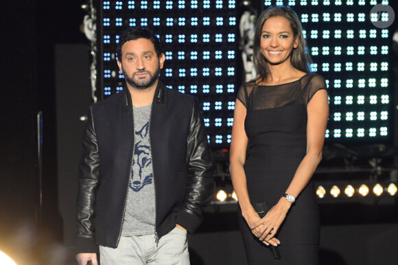 Cyril Hanouna et Karine Le Marchand lors de la soirée spéciale Téléthon sur France 2, le samedi 7 décembre 2013.