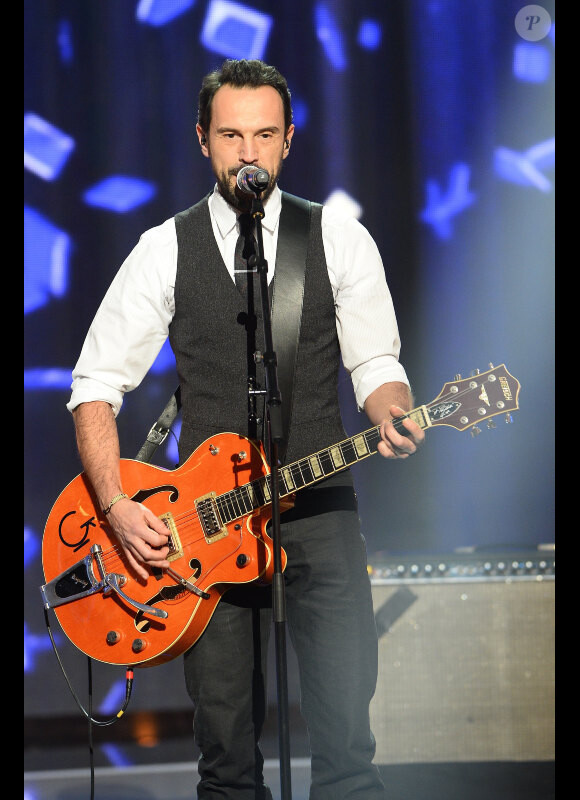 Gérald de Palmas lors de la soirée spéciale Téléthon sur France 2, le samedi 7 décembre 2013.