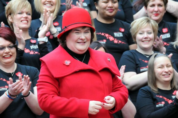 Susan Boyle à Glasgow, le 24 octobre 2012.