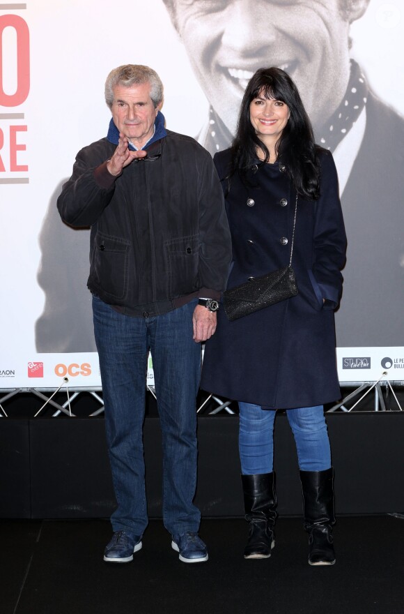 Claude Lelouch et sa compagne Valérie Perrin -lors de la soirée d'ouverture du Festival Lumière à Lyon le 14 octobre 2013