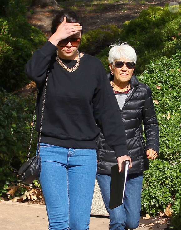 Amanda Bynes, accompagnée de sa mère, se rend dans un centre de désintoxication à Los Angeles, le 6 décembre 2013.