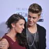 Justin Bieber et sa mère Pattie Mallette aux 40e "American Music Awards" à Los Angeles, le 18 novembre 2012.