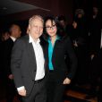 Yves Bigot (directeur general de TV5 Monde) et Yamina Benguigui au 30e anniversaire de la chaine TV5 Monde au Pavillon Champs Elysées, à Paris, le 13 decembre 2013.